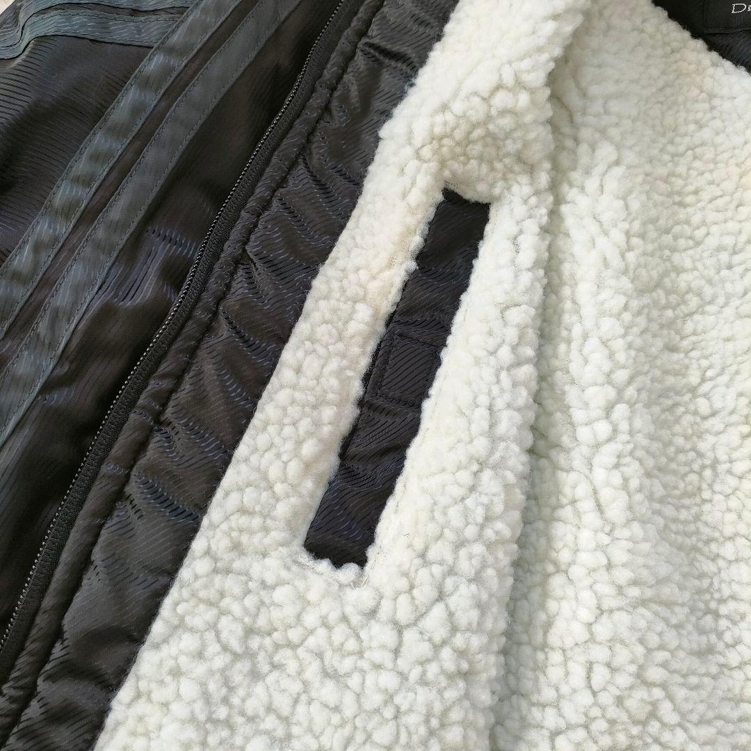 【新品】FIRST DOWN ロングベンチコート ボア ブラック